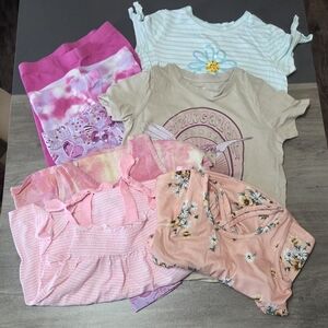 Kids Pajamas Set - Pink, Beige, and White